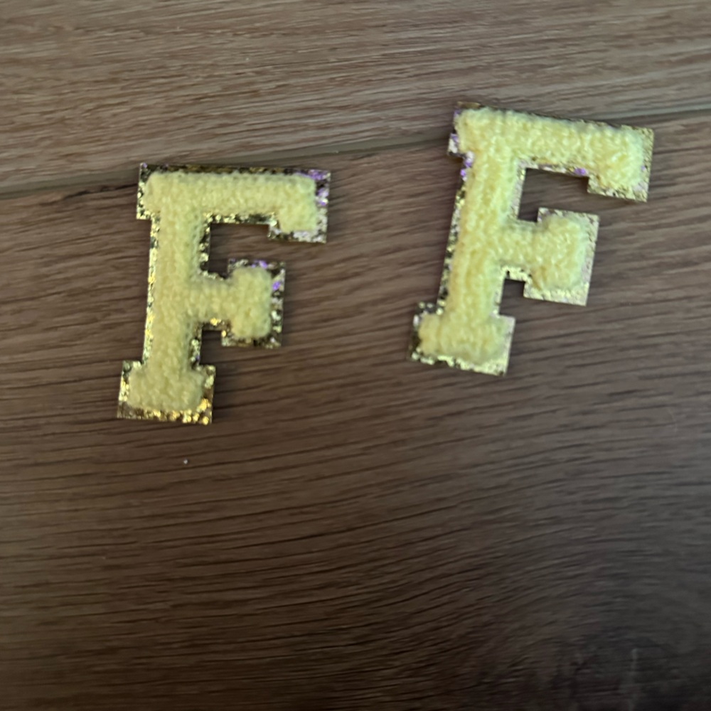 Gold Sequin Letter Patches